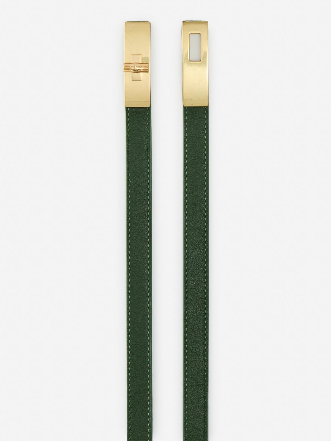 J.McLaughlin Liv Leather Belt Olive | Women Belts