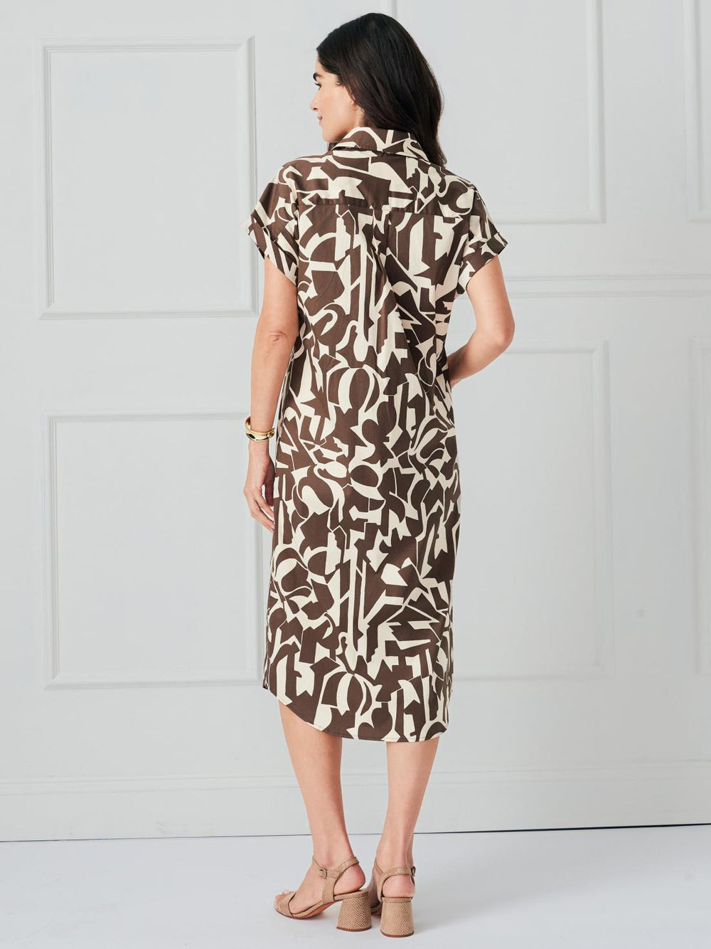 J.McLaughlin Luciana Dress In Desert Vintage Brown/vanilla | Women Dresses