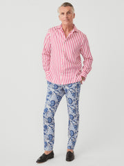 J.McLaughlin Lukas Pants In Eastern Blooms Sand/navy/denim | Men Pants
