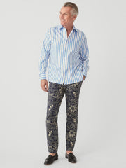 J.McLaughlin Lukas Pants In Night Blooms Navy/off White | Men Pants