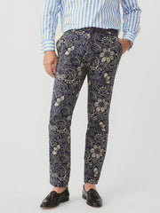 J.McLaughlin Lukas Pants In Night Blooms Navy/off White | Men Pants