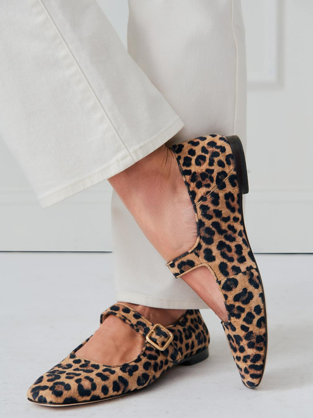 J.McLaughlin Macayle Mary Jane Flats In Leopard Brown/multi | Women Shoes &amp; Accessories