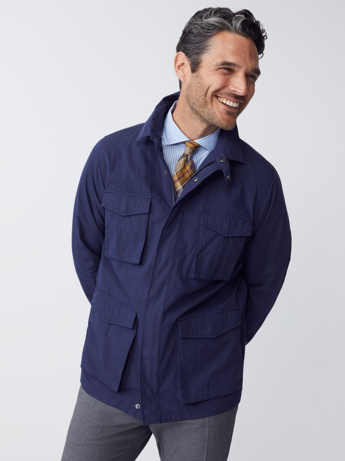 J.McLaughlin Madaket Safari Jacket Navy | Men Jackets &amp; Sport Coats