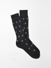 J.McLaughlin Martini Socks Darkheather Gray | Men Socks