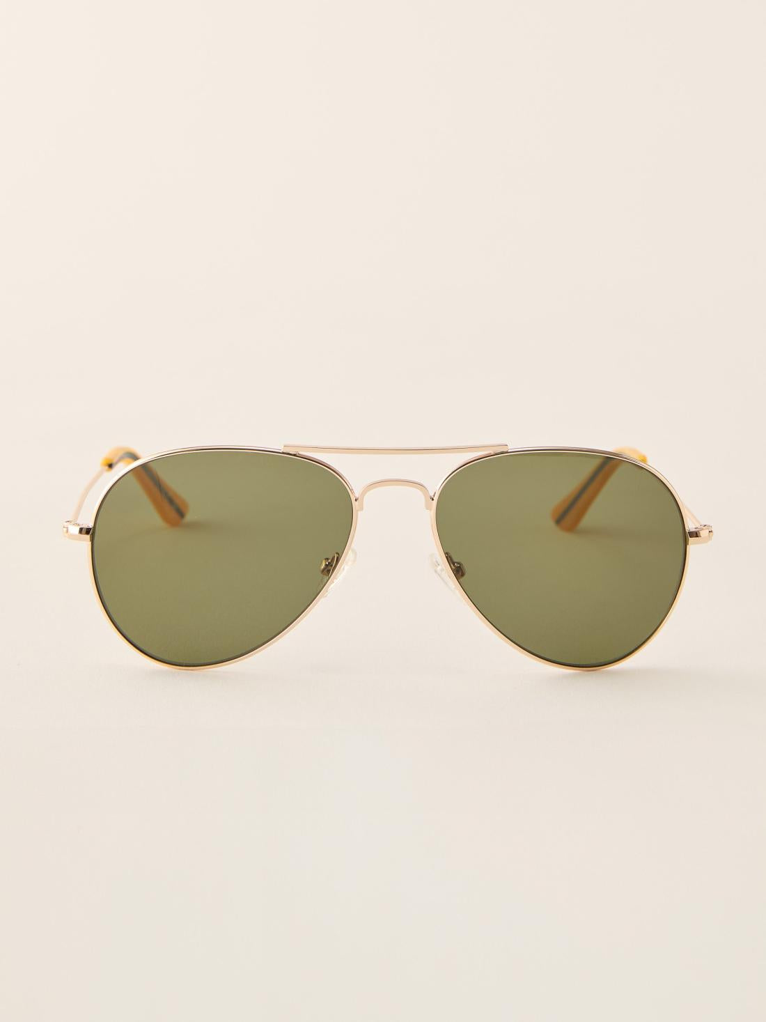 J.McLaughlin Maverick Sunglasses Dark Green/gold | Men Shoes &amp; Accessories