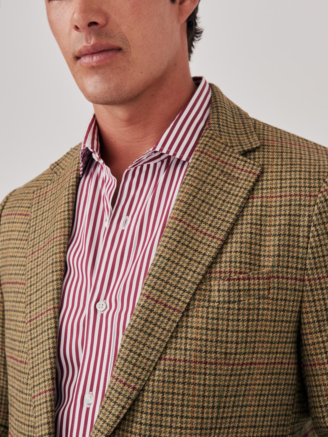 J.McLaughlin McCown Sport Coat In Houndstooth Camel/dark Brown | Men Jackets &amp; Sport Coats