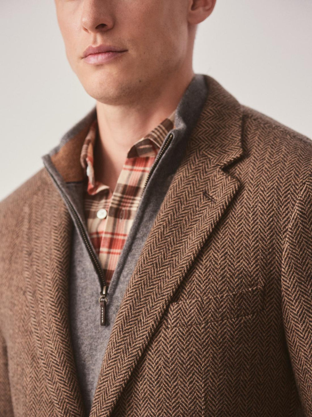 J.McLaughlin McCown Wool Sport Coat In Herringbone Beige/brown | Men Jackets &amp; Sport Coats