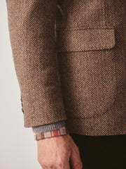 J.McLaughlin McCown Wool Sport Coat In Herringbone Beige/brown | Men Jackets &amp; Sport Coats