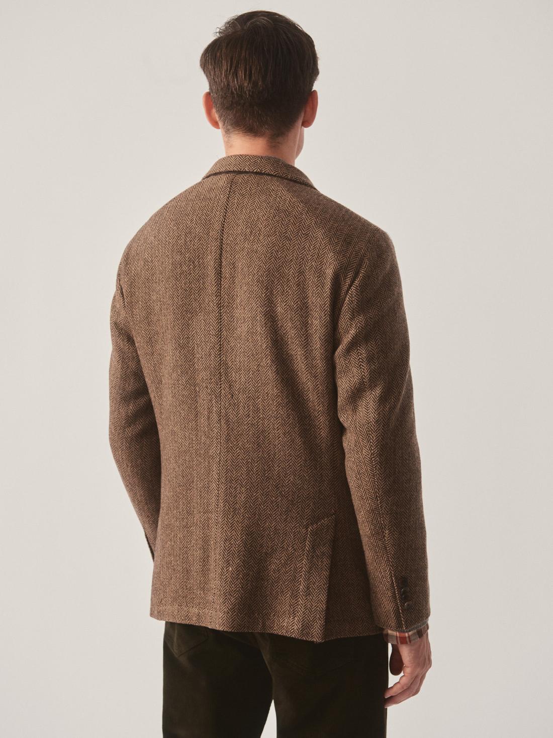 J.McLaughlin McCown Wool Sport Coat In Herringbone Beige/brown | Men Jackets &amp; Sport Coats