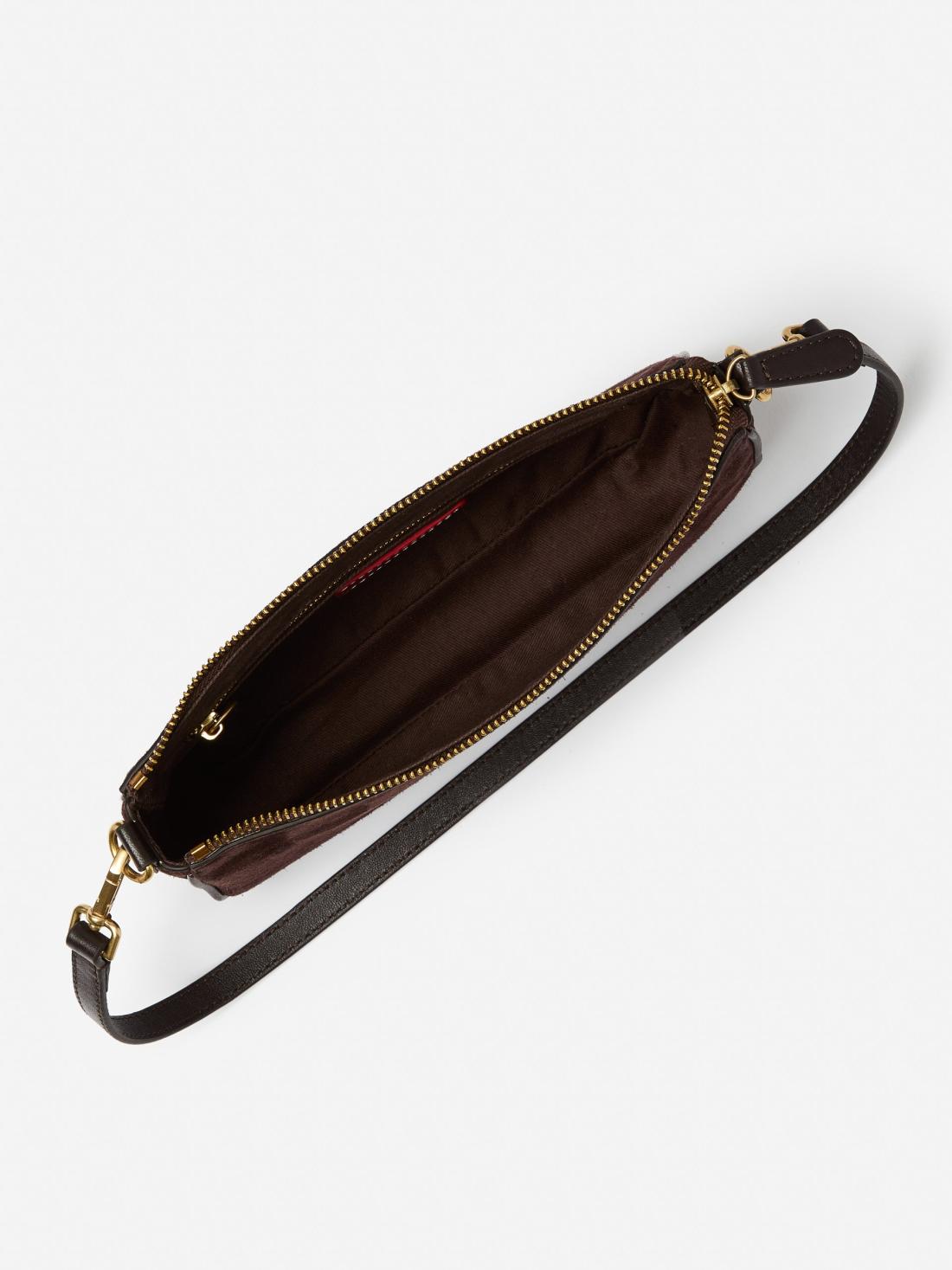 J.McLaughlin Mel Suede Handbag Dark Brown | Women Shoes &amp; Accessories