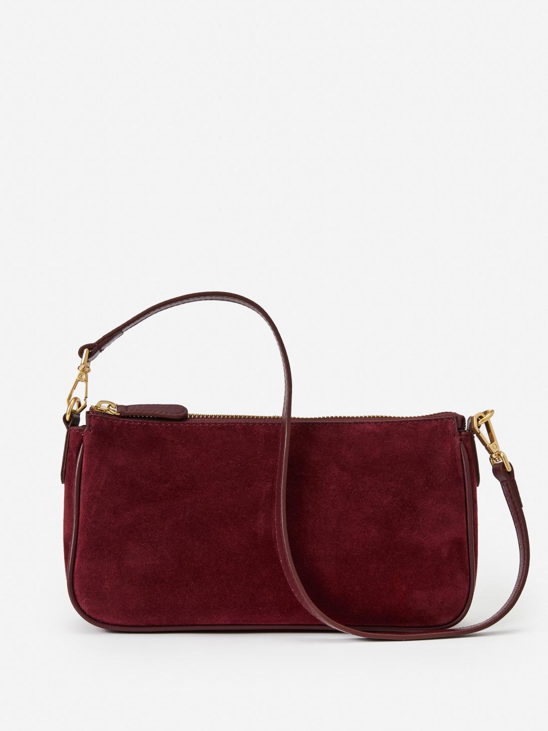 J.McLaughlin Mel Suede Handbag Merlot | Women Shoes &amp; Accessories