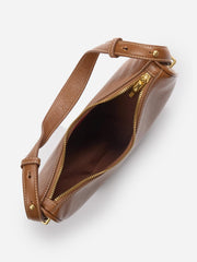 J.McLaughlin Mezzaluna Leather Handbag Tobacco | Women Mini Totes &amp; Crossbody