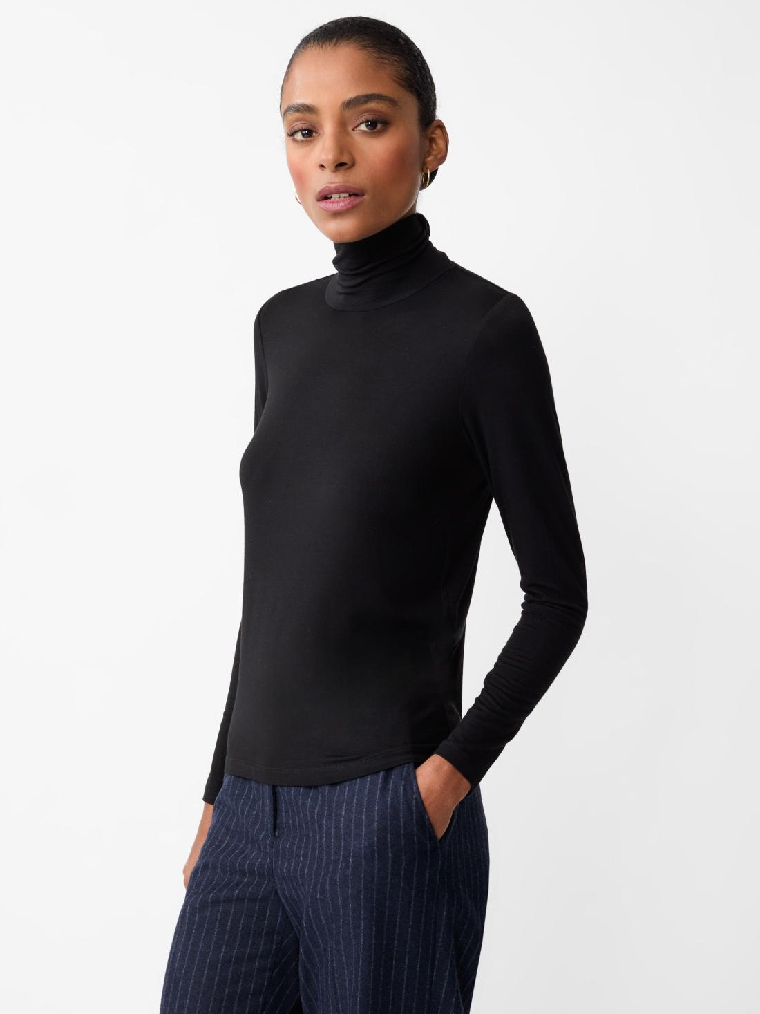 J.McLaughlin Nadia Turtleneck Black | Women Shirts &amp; Tops