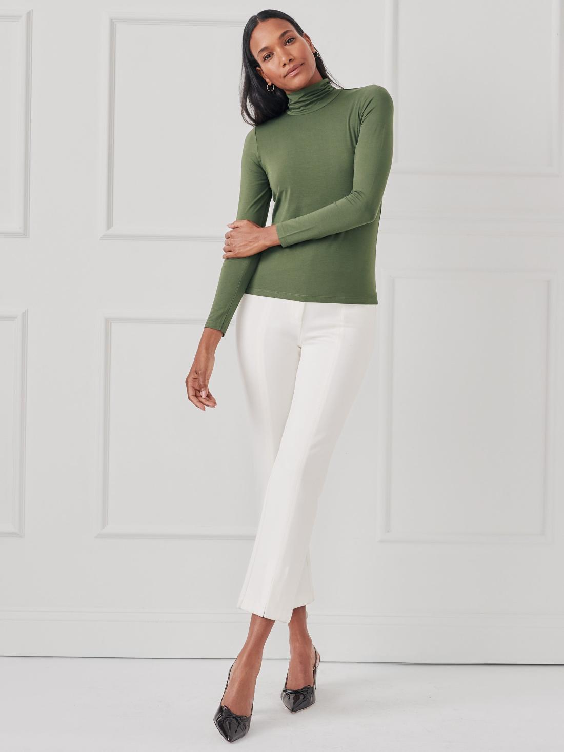 J.McLaughlin Nadia Turtleneck Cypress | Women Shirts &amp; Tops