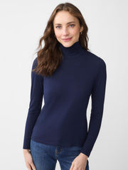 J.McLaughlin Nadia Turtleneck Navy | Women Shirts &amp; Tops