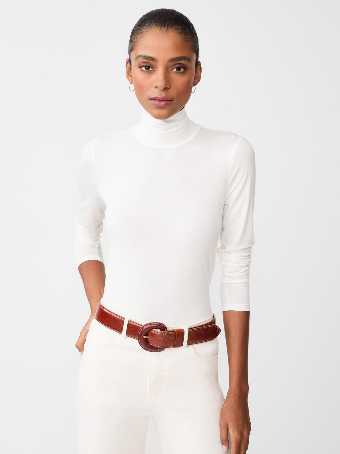 J.McLaughlin Nadia Turtleneck Off White | Women Shirts &amp; Tops
