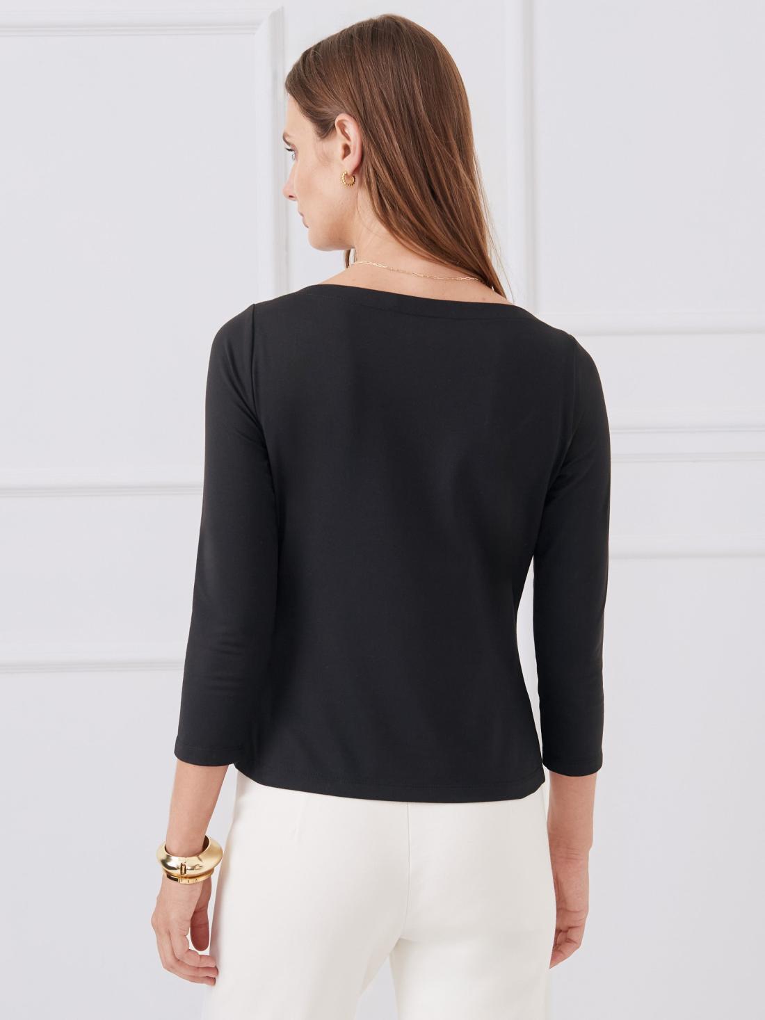 J.McLaughlin Natasha Tee Black | Women Shirts &amp; Tops