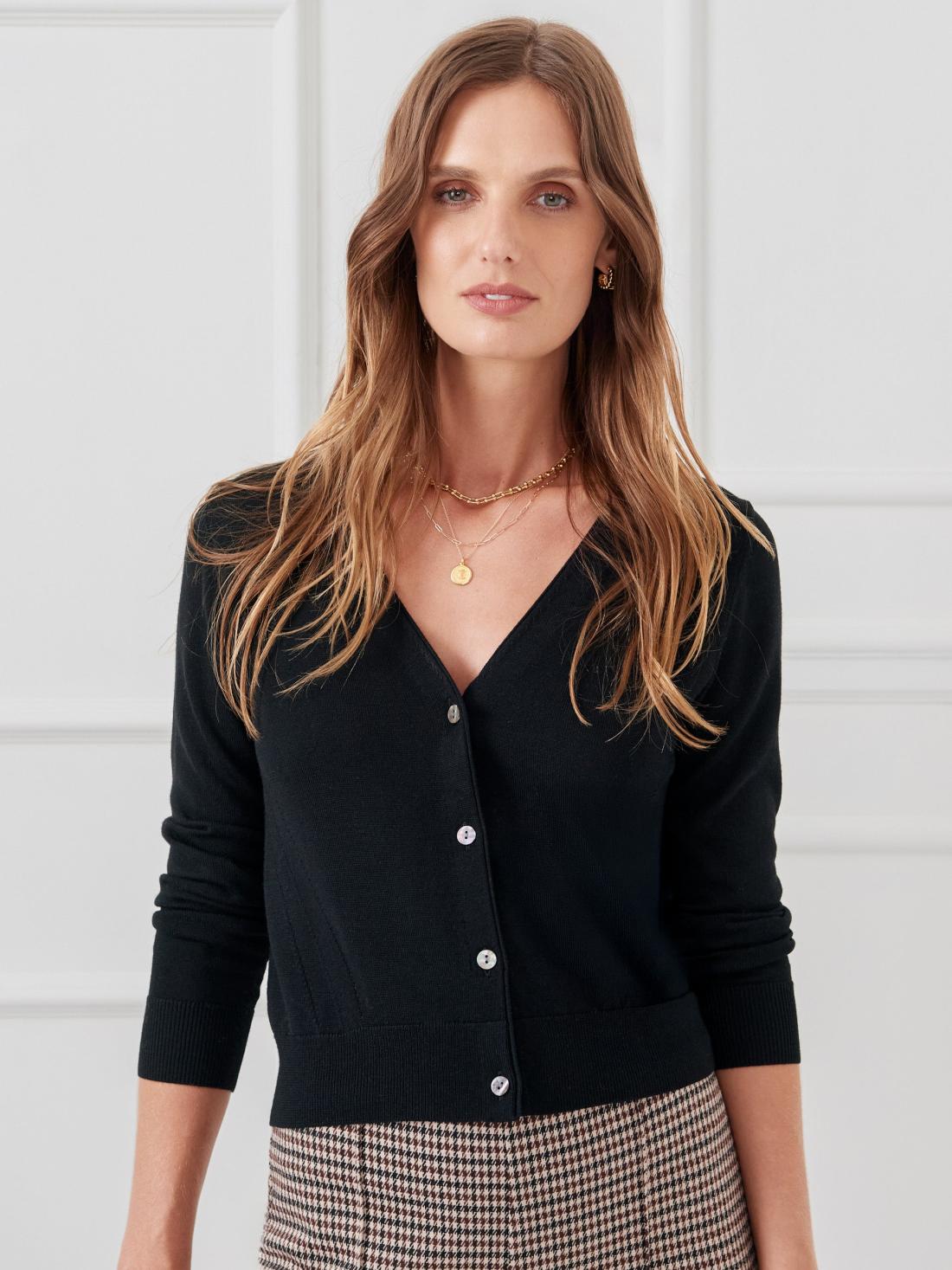 J.McLaughlin Olivette Cardigan Black | Women Sweaters