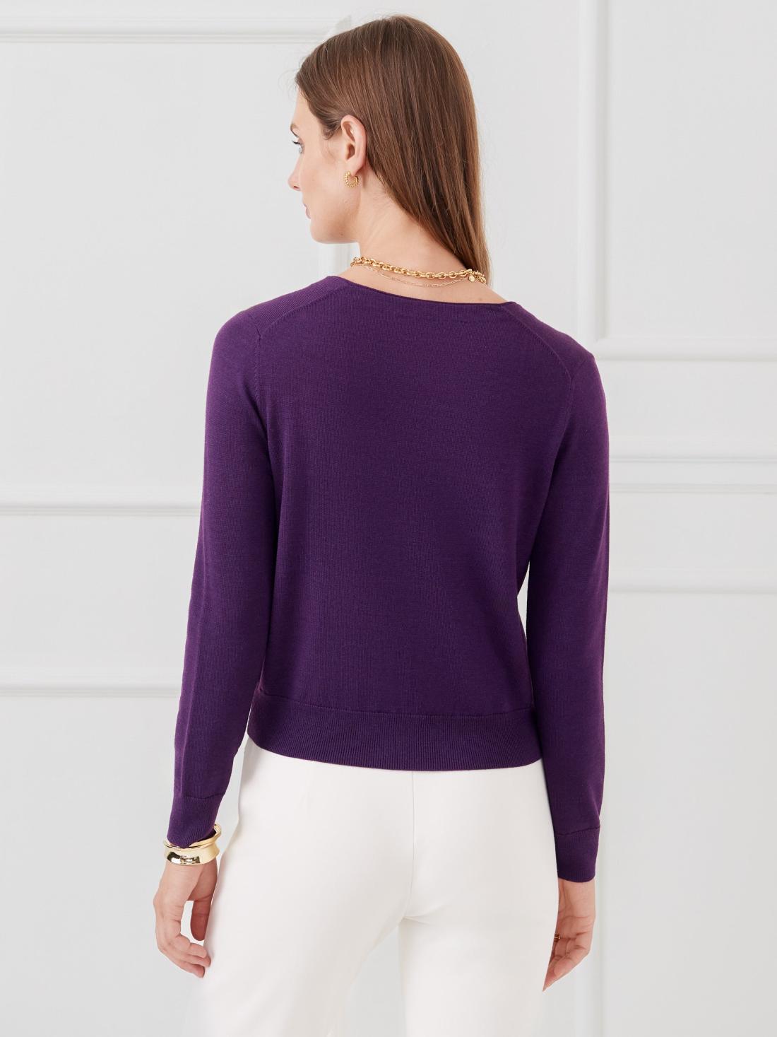 J.McLaughlin Olivette Cardigan Purple | Women Sweaters