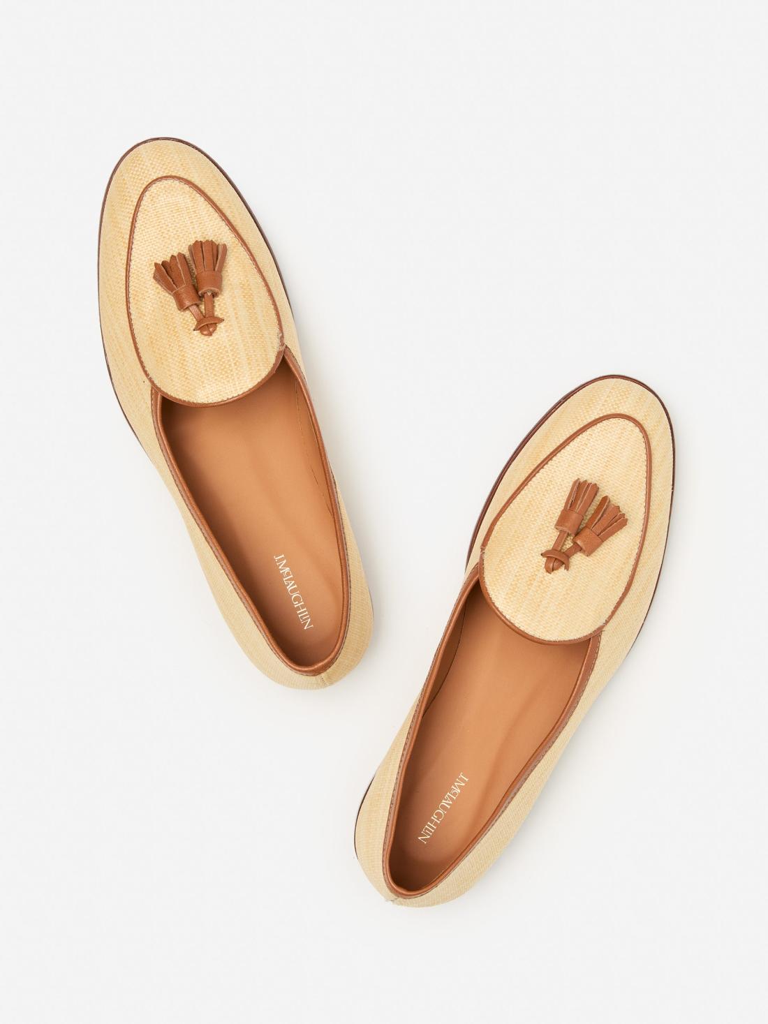 J.McLaughlin Oskar Grasscloth Loafers Natural/brown | Men Shoes