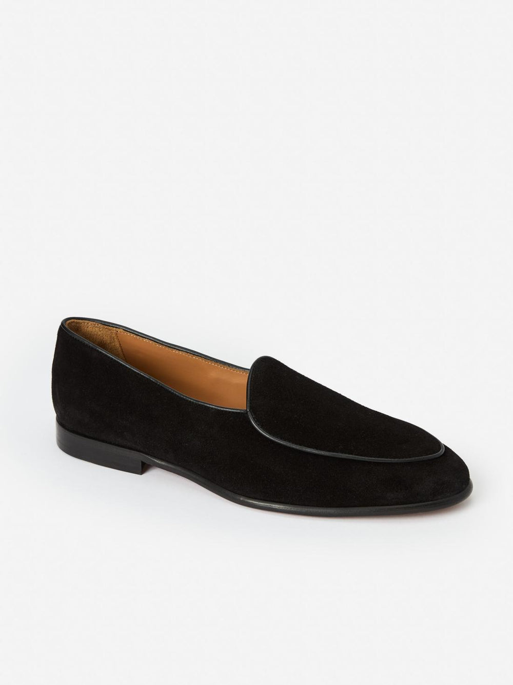 J.McLaughlin Oskar Suede Belgian Loafers Black | Men Shoes