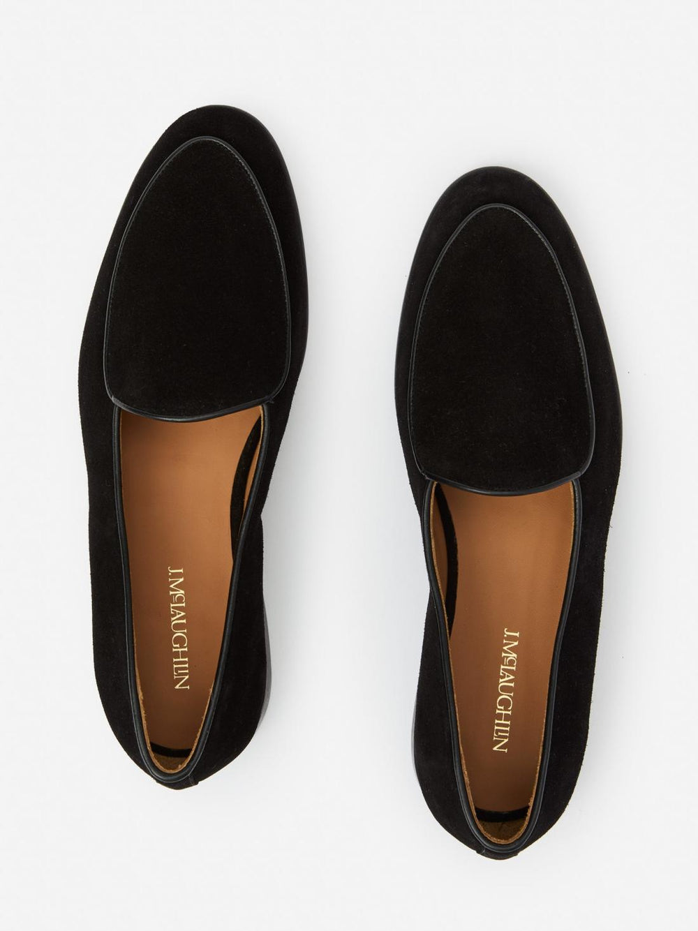 J.McLaughlin Oskar Suede Belgian Loafers Black | Men Shoes