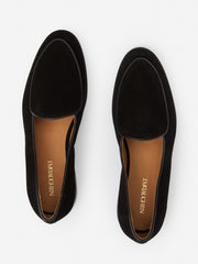 J.McLaughlin Oskar Suede Belgian Loafers Black | Men Shoes