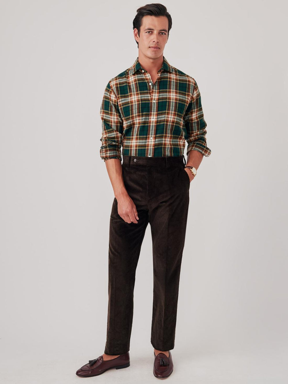 J.McLaughlin Oxford Corduroy Pants Brown | Men Pants