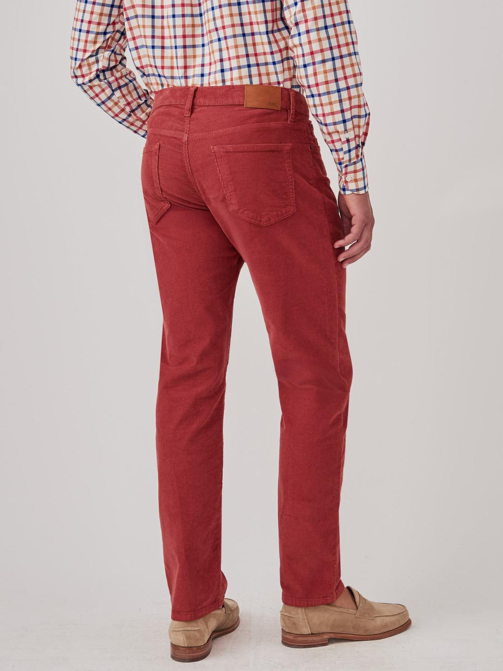 J.McLaughlin Parker 5-Pocket Straight Pants In Italian Stretch Cord Brick | Men Pants