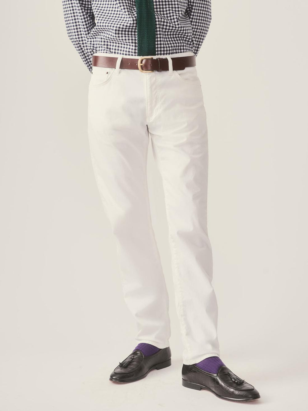 J.McLaughlin Parker 5-Pocket Straight Pants White | Men Pants