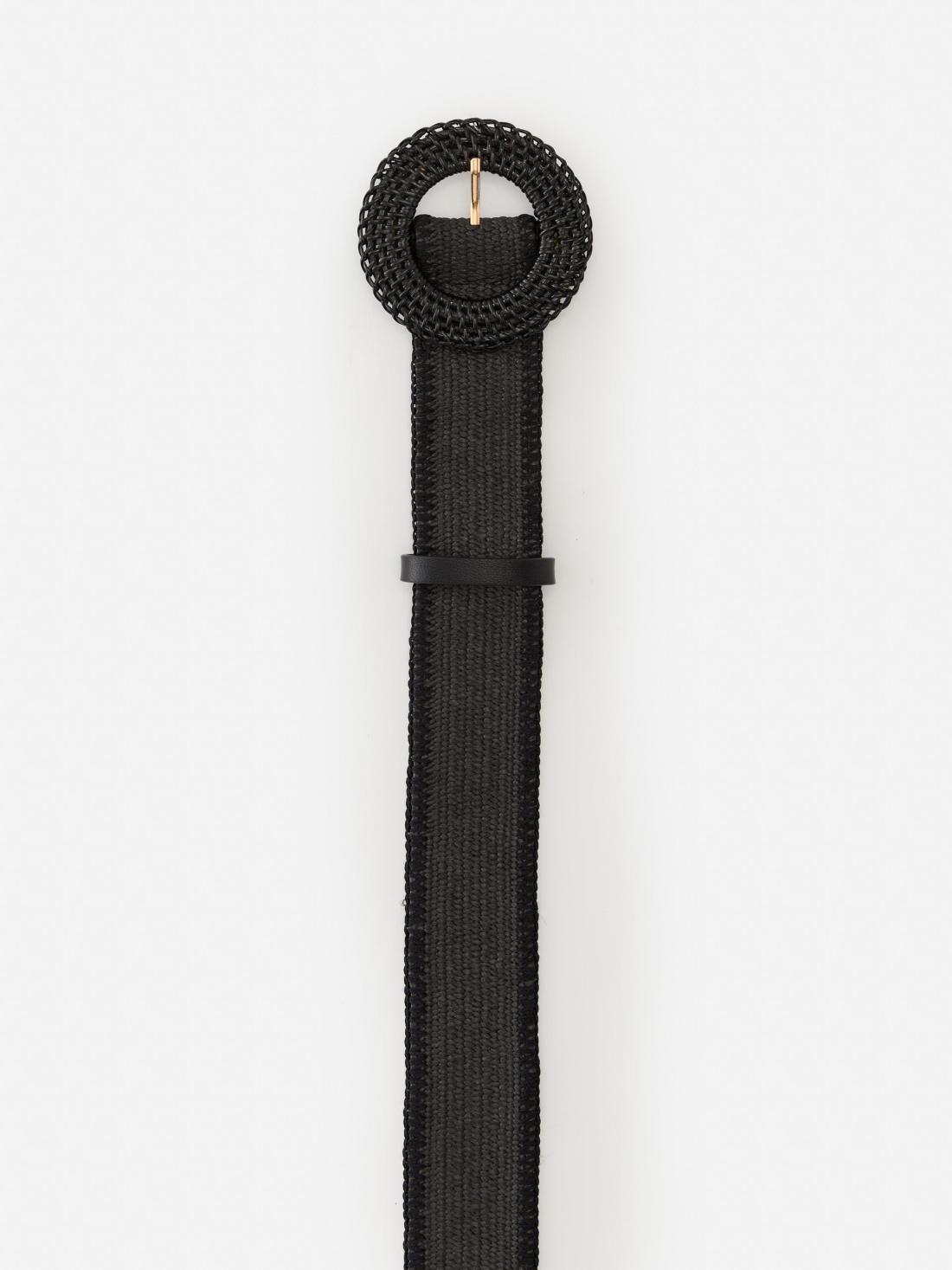 J.McLaughlin Popie Grasscloth Belt Black | Women Belts