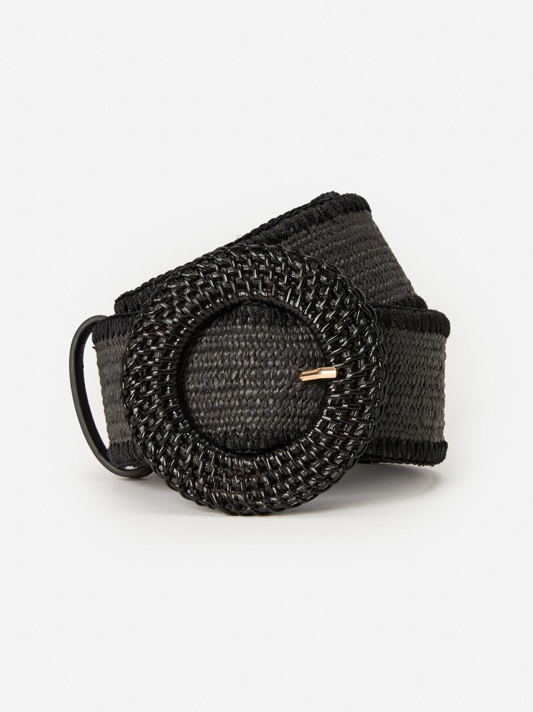 J.McLaughlin Popie Grasscloth Belt Black | Women Belts