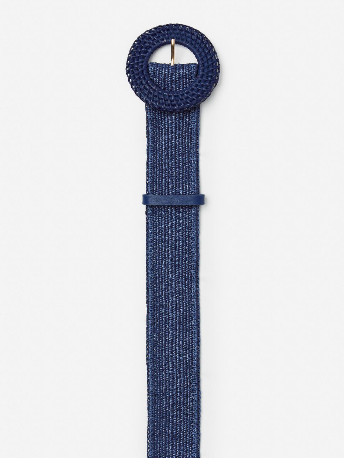 J.McLaughlin Popie Grasscloth Belt Navy | Women Belts