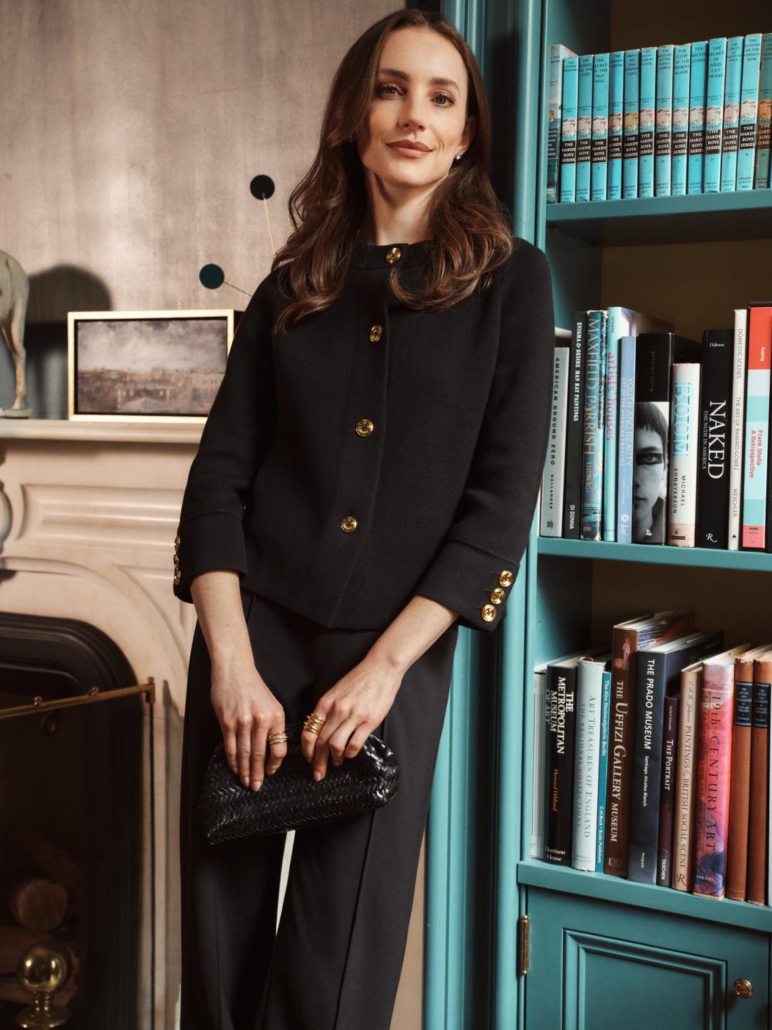 J.McLaughlin Prima Cardigan Black | Women Sweaters