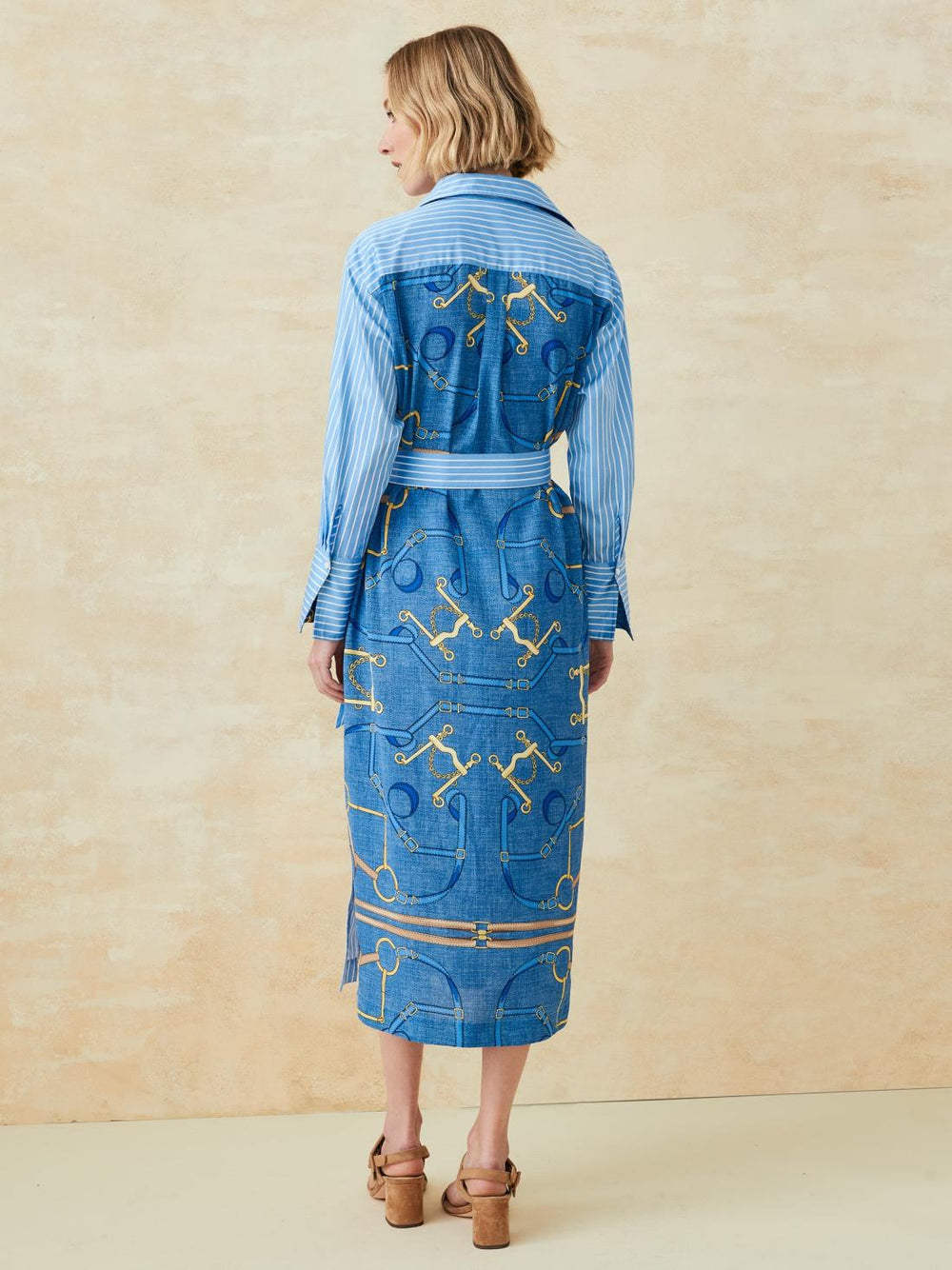 J.McLaughlin Quince Dress In Stripe Sky/white | Women Dresses