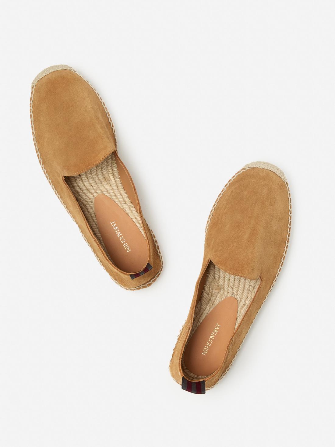 J.McLaughlin Rafe Suede Espadrilles Caramel | Men Shoes