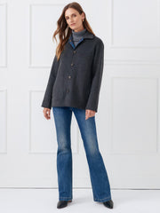 J.McLaughlin Reid Reversible Coat Charcoal | Women Coats