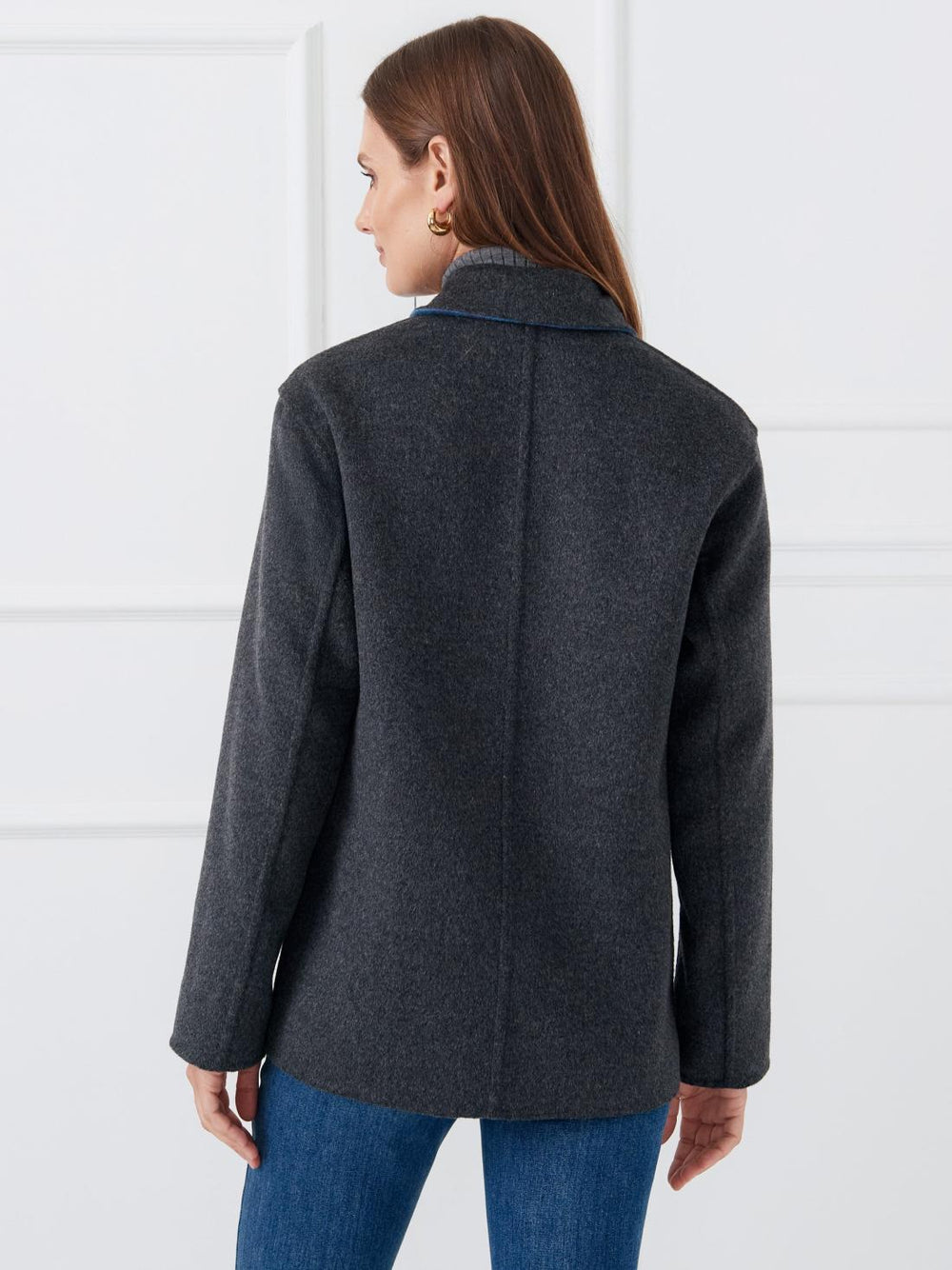 J.McLaughlin Reid Reversible Coat Charcoal | Women Coats