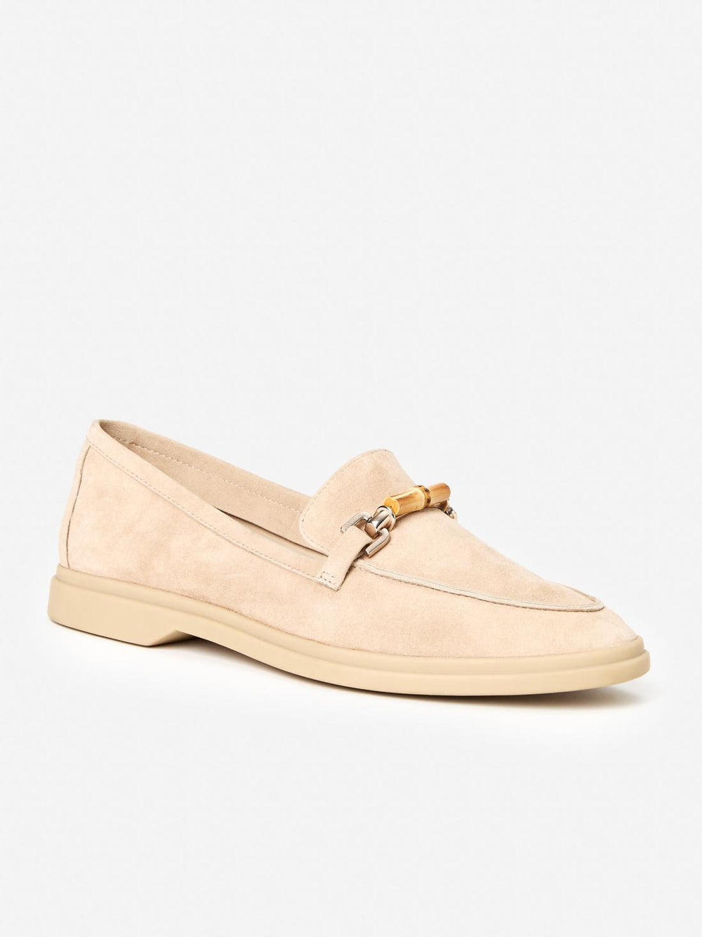 J.McLaughlin Reina Suede Loafers Oat | Women Shoes &amp; Accessories
