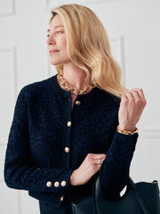 J.McLaughlin Reva Cardigan Black/navy | Women Sweaters