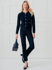 J.McLaughlin Reva Cardigan Black/navy | Women Sweaters