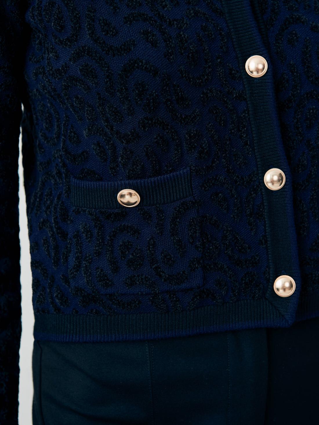 J.McLaughlin Reva Cardigan Black/navy | Women Sweaters