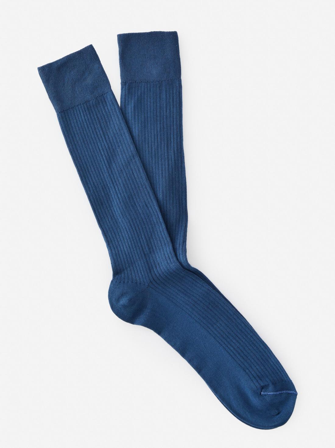 J.McLaughlin Ribbed Socks Cobalt Blue | Men Shoes &amp; Accessories