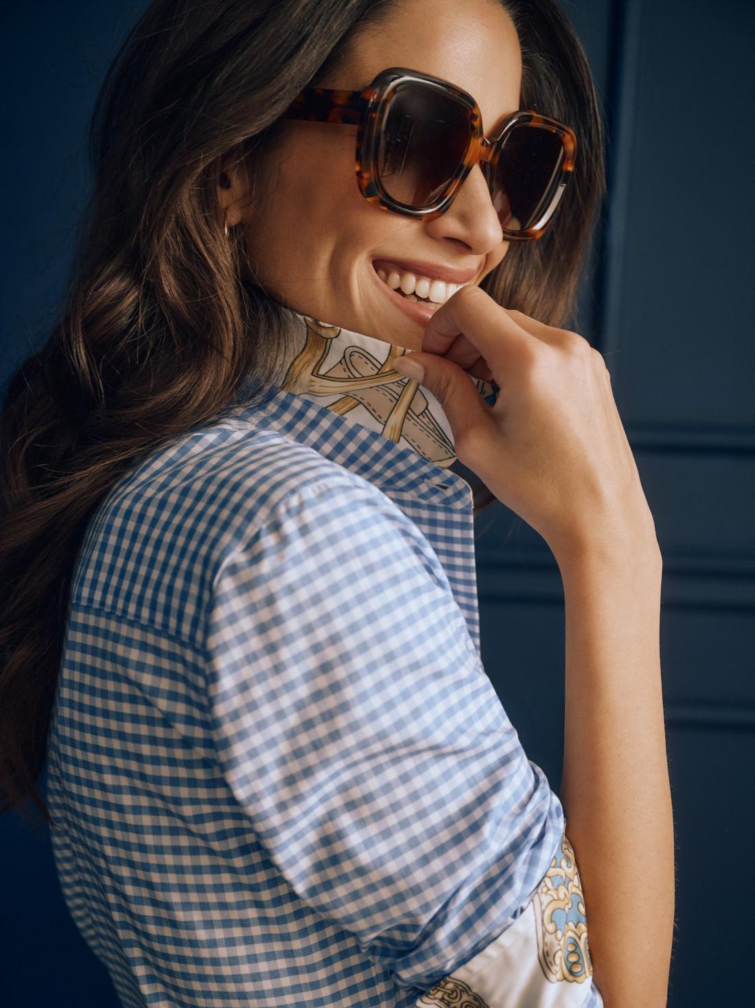 J.McLaughlin Riley Sunglasses In Tortoise Brown | Women Eyewear