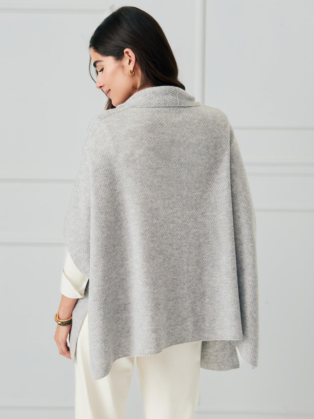 J.McLaughlin Rosalie Wool &amp; Cashmere Wrap Heather Grey | Women Sweaters