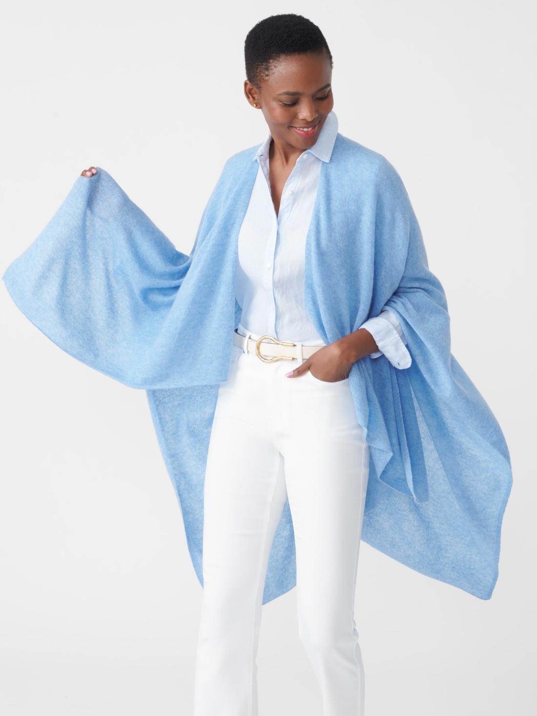 J.McLaughlin Rossi Cashmere Wrap Indigo Blue | Women Wraps &amp; Ponchos