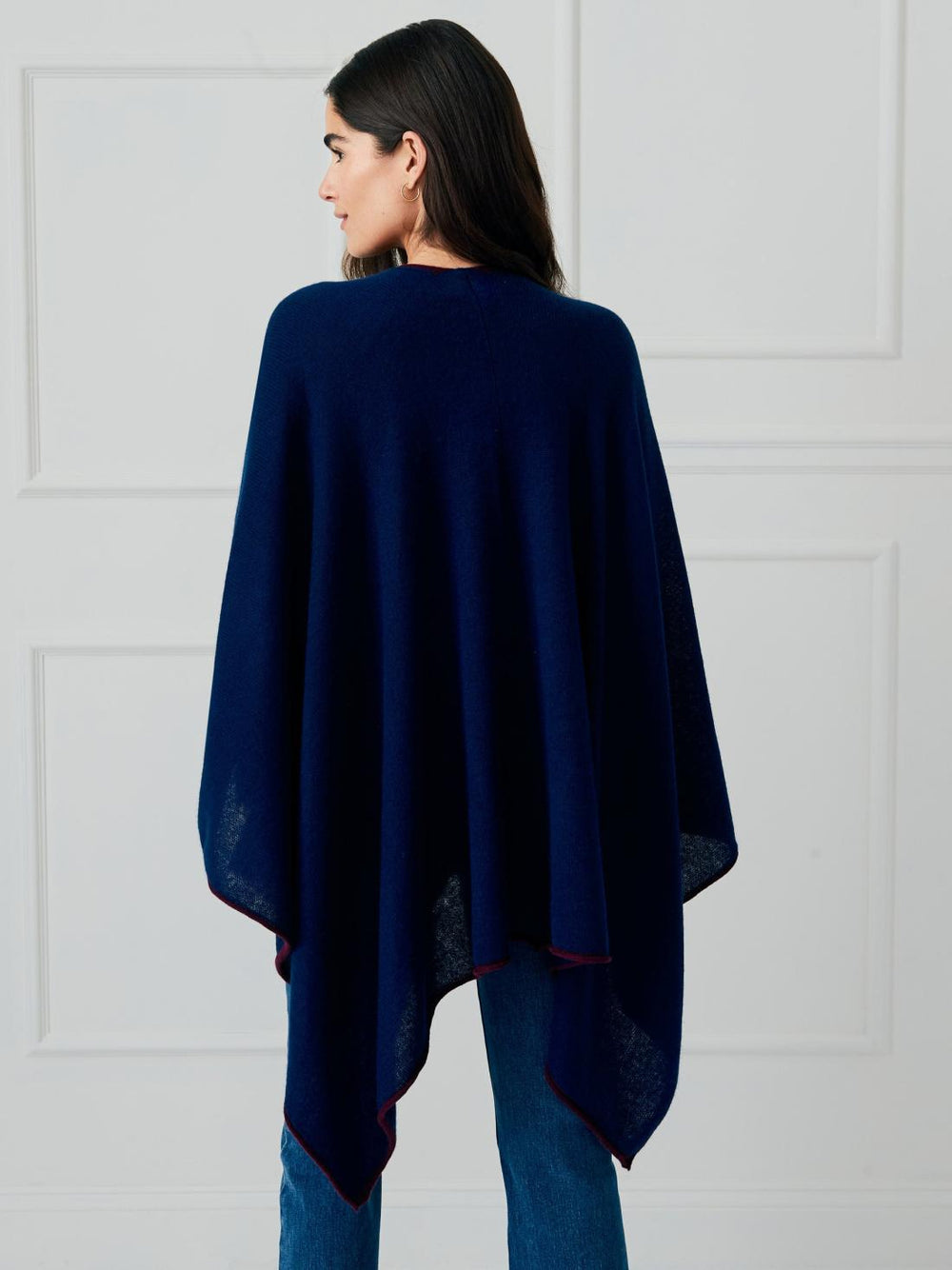 J.McLaughlin Rossi Cashmere Wrap Navy/merlot | Women Sweaters