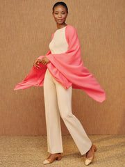 J.McLaughlin Rossi Cashmere Wrap Rose | Women Wraps &amp; Ponchos