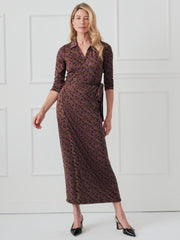 J.McLaughlin Ruthie Reversible Dress In Block Party Paisley Brown/multi | Women Dresses