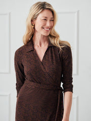 J.McLaughlin Ruthie Reversible Dress In Block Party Paisley Brown/multi | Women Dresses